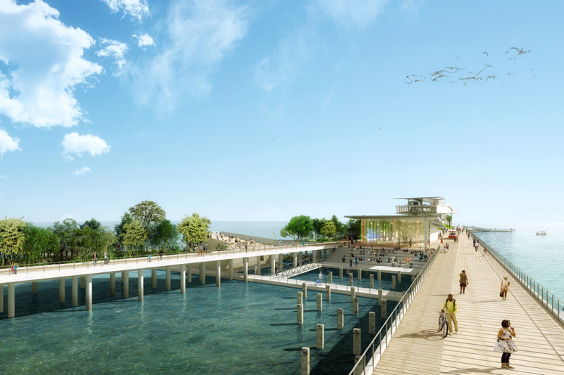 Illustration for article titled A New Florida Pier Is Designed to Face the Reality of Rising Seas